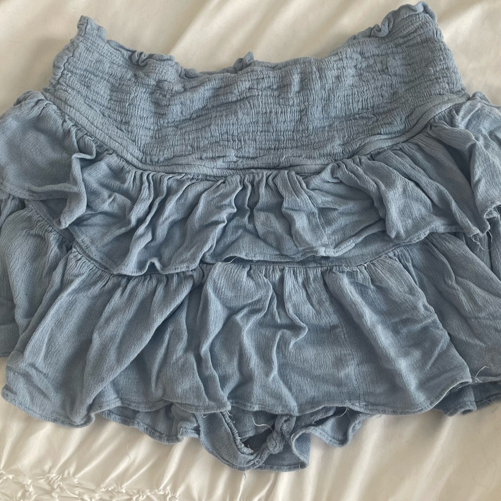 American Threads Blue Ruffle Mini Skirt - Picture 4 of 7